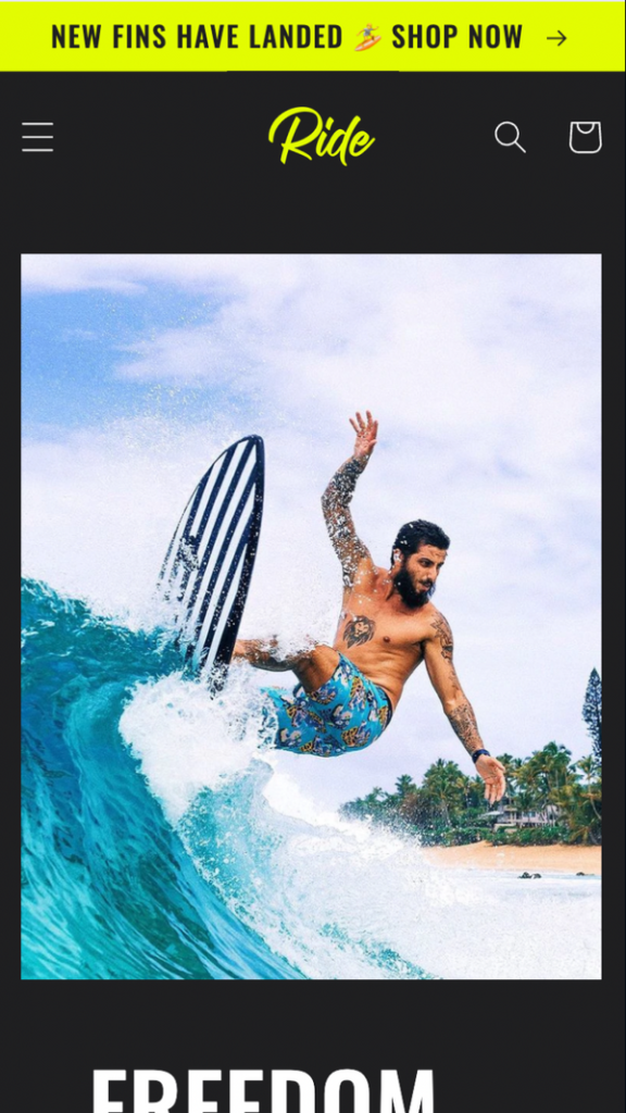 Ride - Free Shopify 2.0 Theme